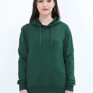 Forest Green Plus Size Hooded Sweathshirt