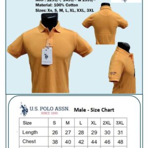 US Polo Assn Collared T-Shirt – Apricot