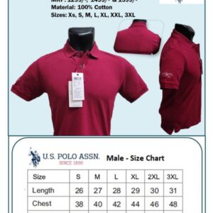 US Polo Assn Collared T-Shirt – Maroon