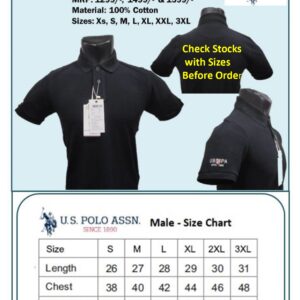 US Polo Assn Collared T-Shirt – Black