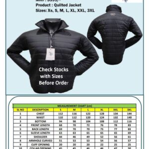 US Polo Quilted Jacket Full Sleeve – Black