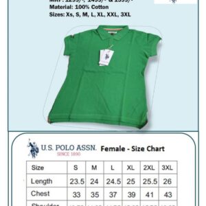 US Polo Assn Women Collared T-Shirt – Green