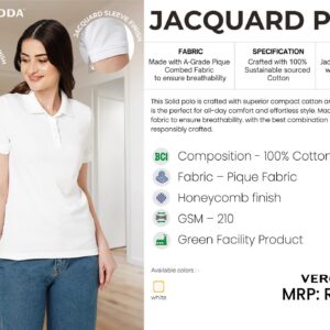 Vero Moda -Jacquard Polo – White Colour