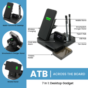 Across The Board Wireless Charger | Mobile & Pen Stand