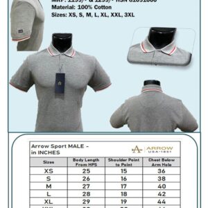 Arrow Tipping Male T-Shirt – Grey