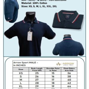 Arrow Tipping Male T-Shirt – Navy Blue