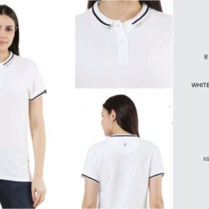 Polo With Tipping – Women – White