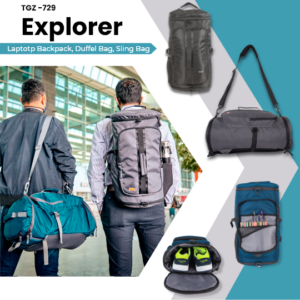 Explorer Duffle Bag, Laptop Backpack, Sling Bag Fuzo