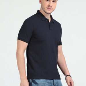 Premium Edition – Collared T-Shirt – Navy Blue