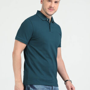 Premium Edition – Collared T-Shirt – Petrol Blue