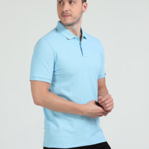 Premium Edition – Collared T-Shirt – Sky Blue