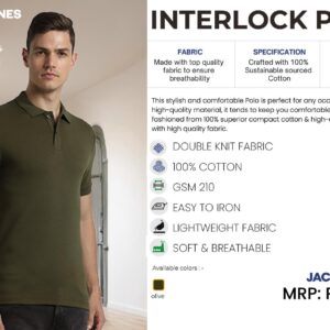 Interlock Polo – Olive