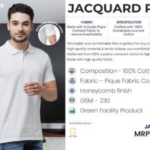 Jacquard  Polo – White