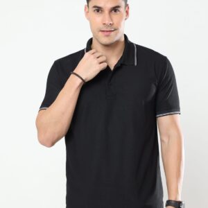 Lycra Collared Tipping T-Shirt