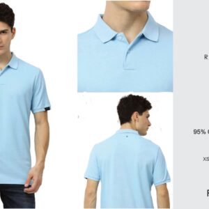 Premium Edition – Collared T-Shirt – Sky Blue
