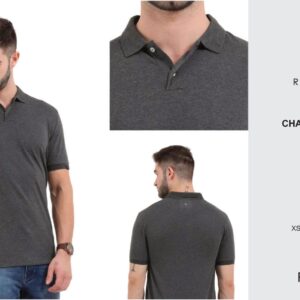 Solid Polo – Men – Charcoal