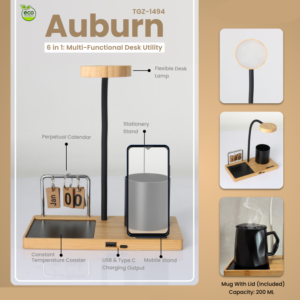 Auburn | 6 in 1: Multi-Functional Desk Utility