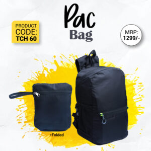 Pac Bag Foldable Backpack Black – Offi