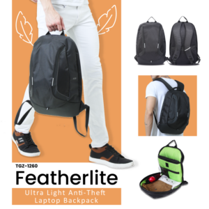 Featherlite | Ultra Light Anti-Theft Laptop Backpack