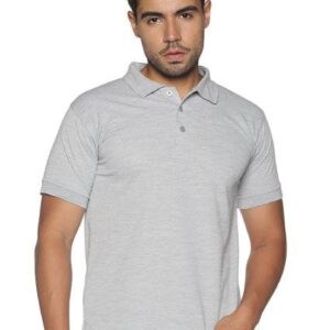 Grey Melange | 220 GSM Plain Polo