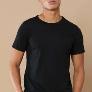 Black | 180 GSM Bio Washed 3D Neck