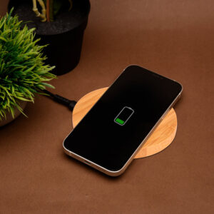 Olive 15W | Round Wireless Bamboo Charger