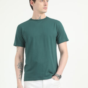 Caslay Organic Crew Neck TShirt | Forest Green