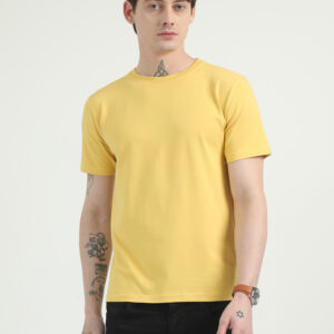 Caslay Organic Crew Neck TShirt | Mustard