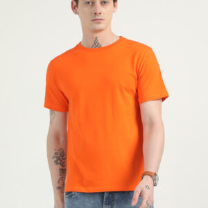 Caslay Organic Crew Neck TShirt | Orange