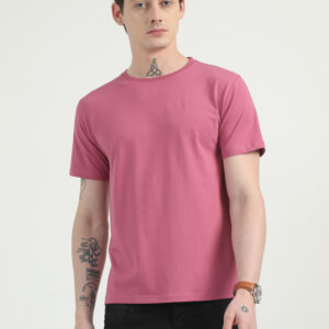 Caslay Organic Crew Neck TShirt | Red Violet