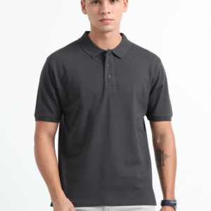 Caslay Organic Polo | Carbon Grey