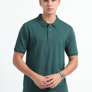 Caslay Organic Polo | Forest Green