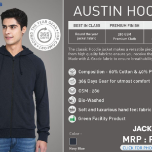 Jack And Jones Austin Hoodie | Navy Blue