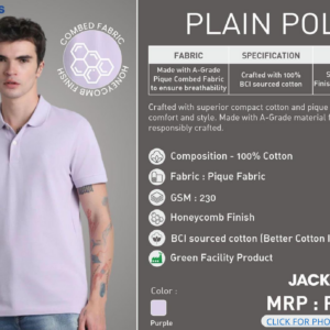 Jack & Jones Plain Polo | Puprle