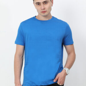 Rare Rabbit Liquid Cotton Round Neck | Atlantic Blue