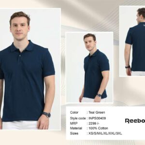 Reebok Cotton Polo Tshirt | Teal