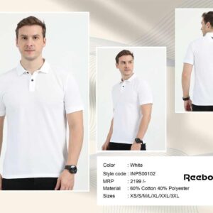 Reebok PolyCotton Polo Tshirt | White