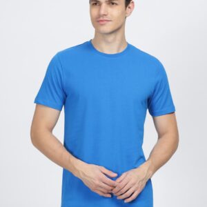 Wrogn Premium Cotton Round Neck Tshirt | Royal Blue