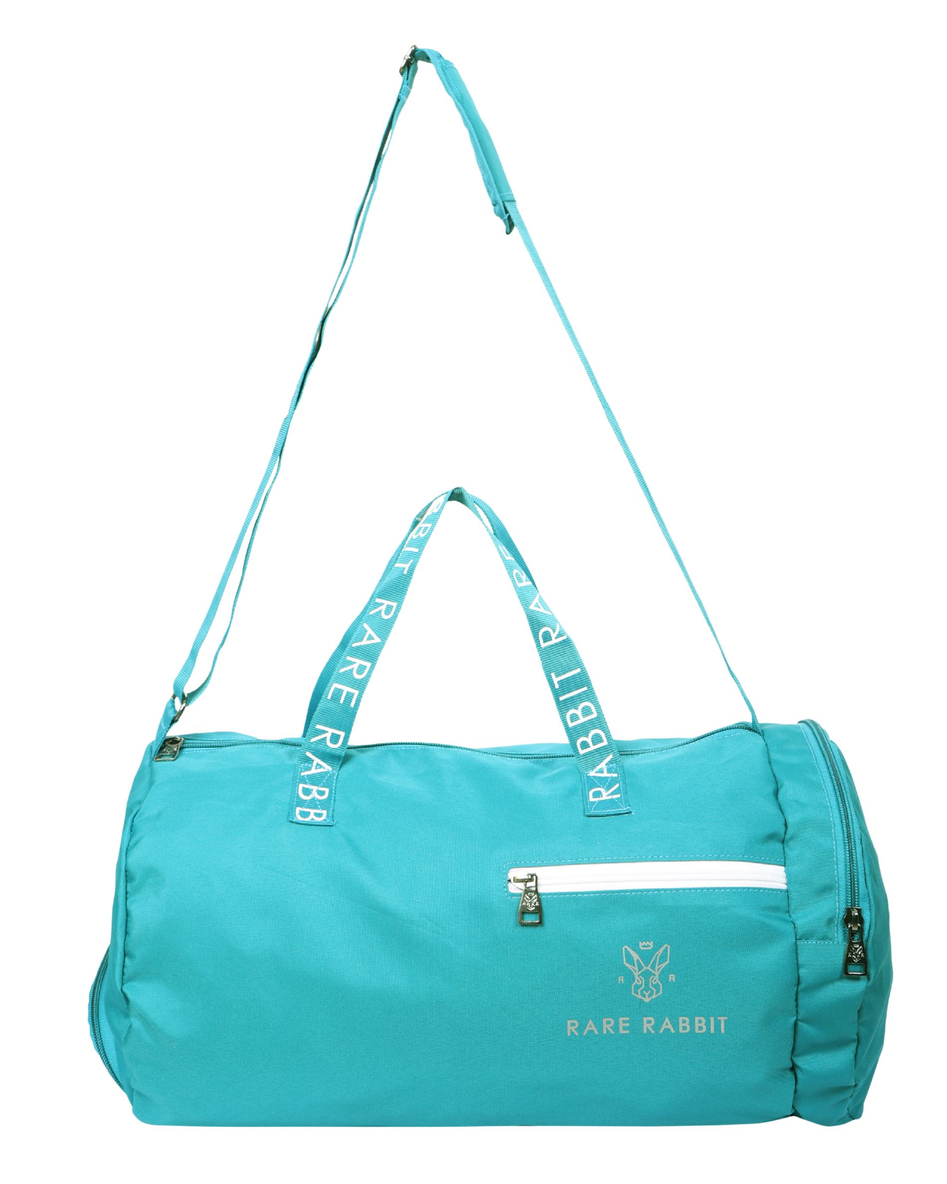 Rare Rabbit Teal Duffle Bags