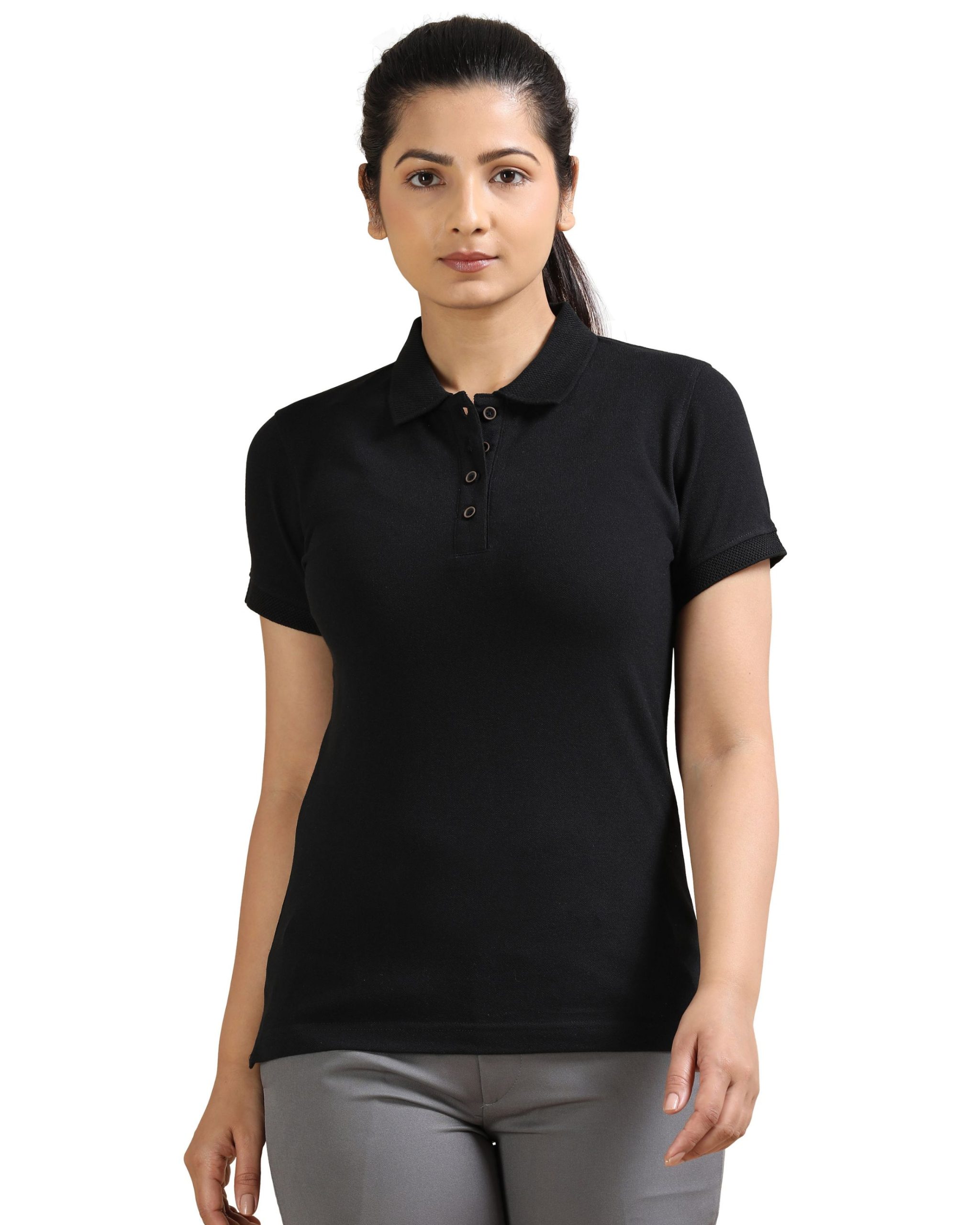 Sustainable Cottton Jacquard Polo - Women