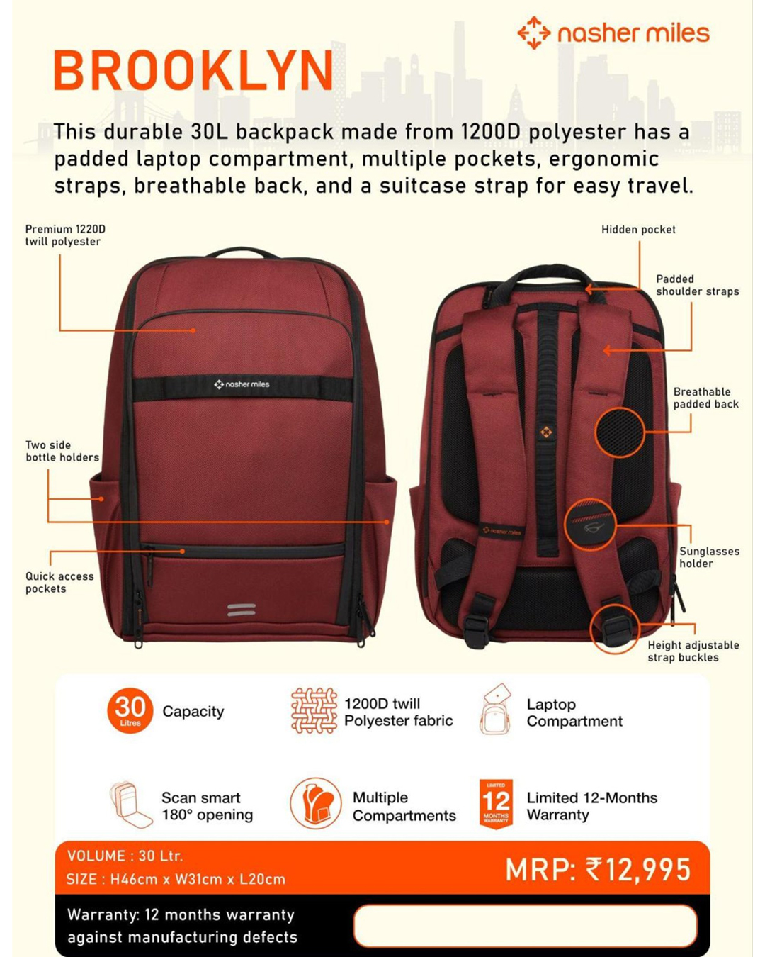 Nasher Miles Brooklyn Backpack