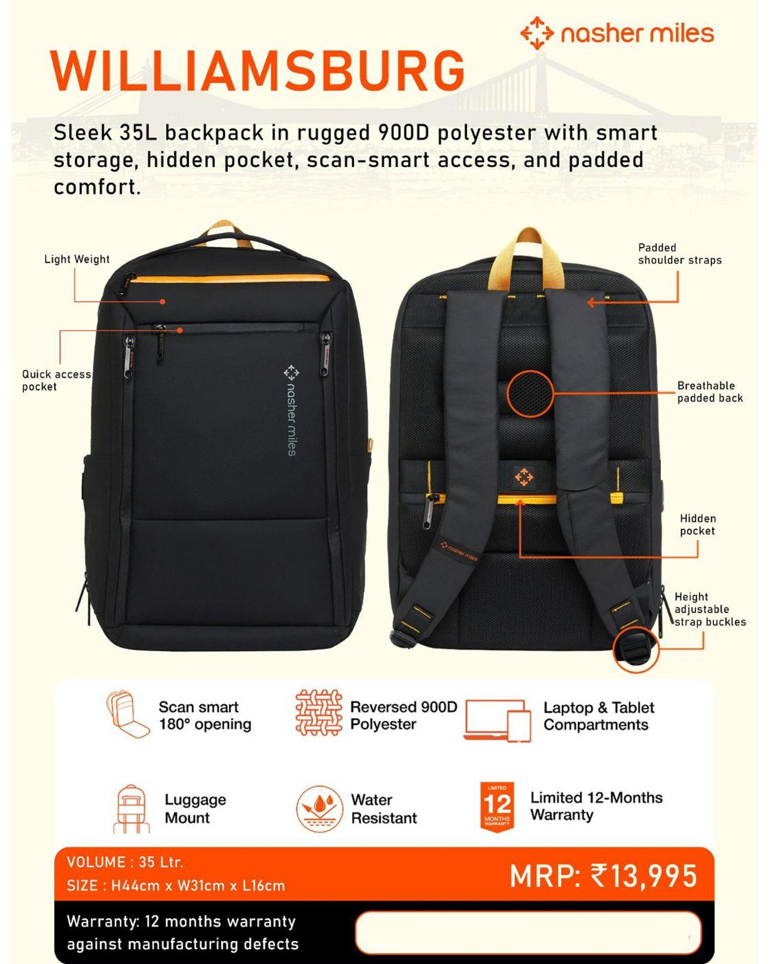 Nasher Miles Williamsburg Backpack