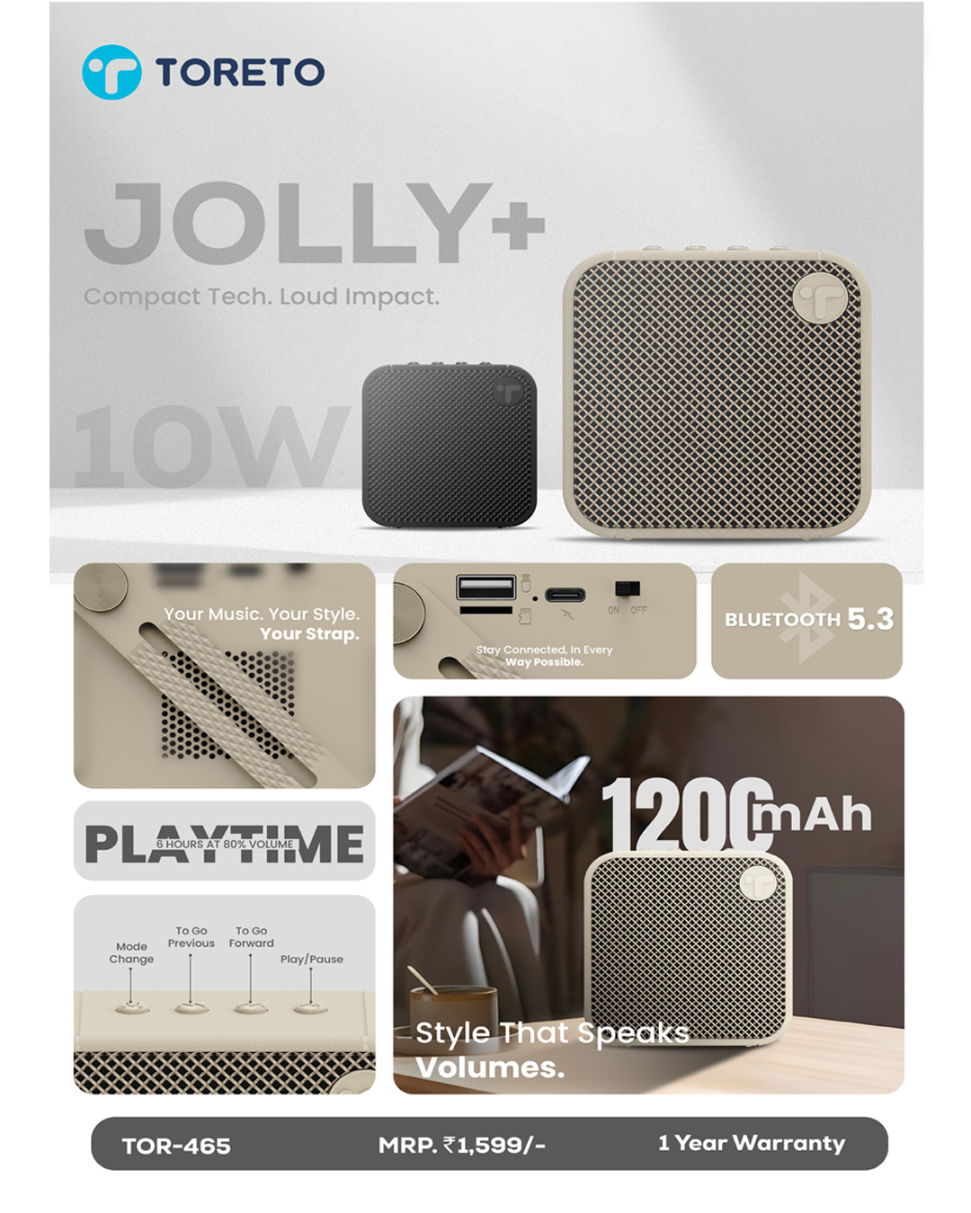 Toreto Jolly+ BT Speaker