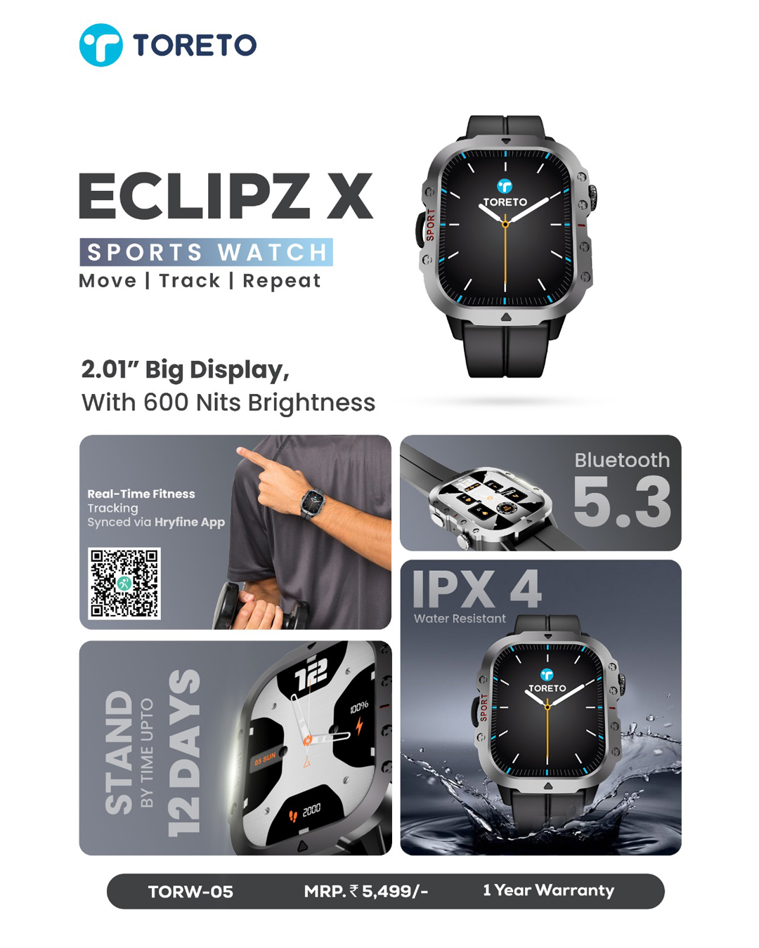 Toreto Eclipz X Sports Watch