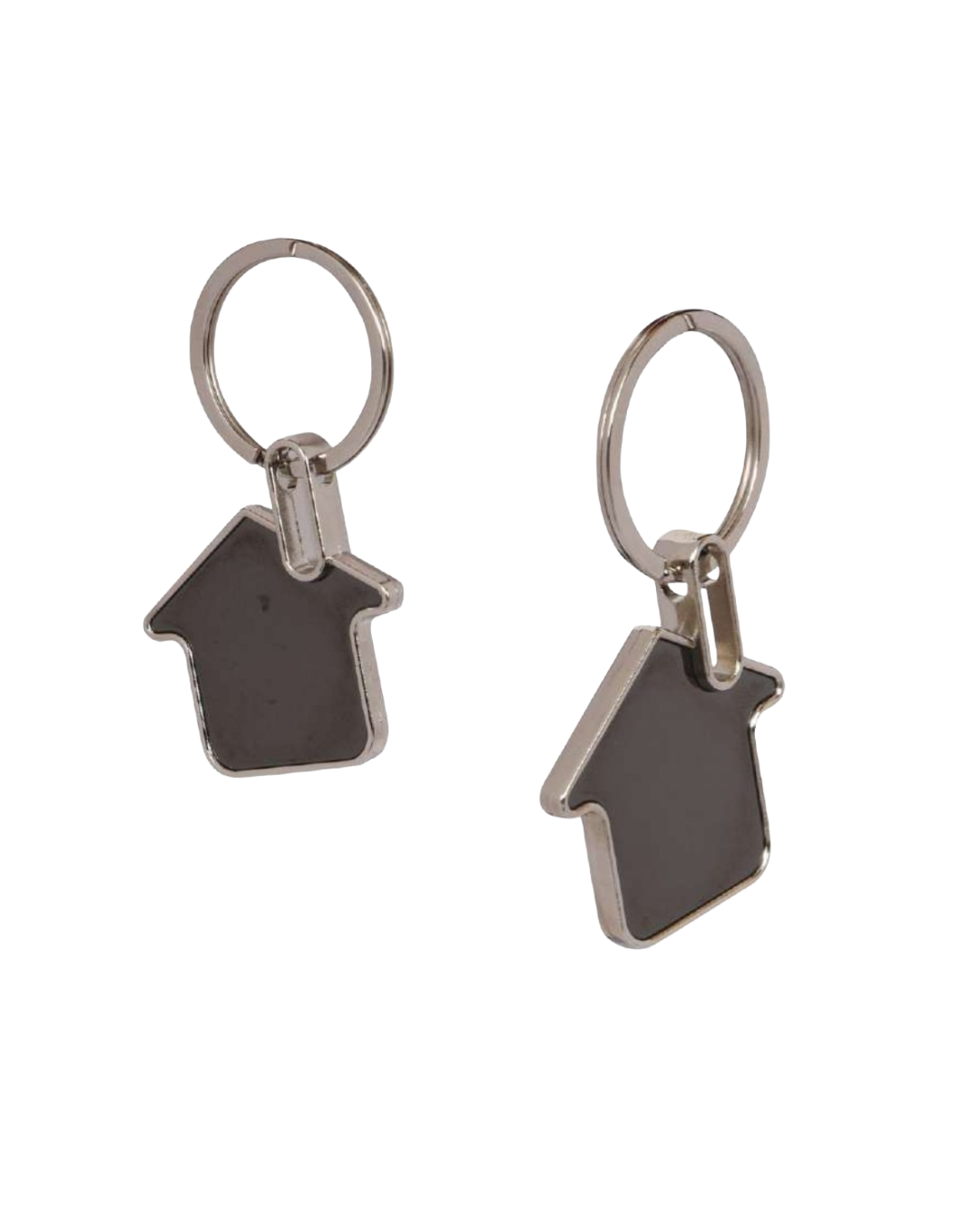 House Shaped Metal Keychain
