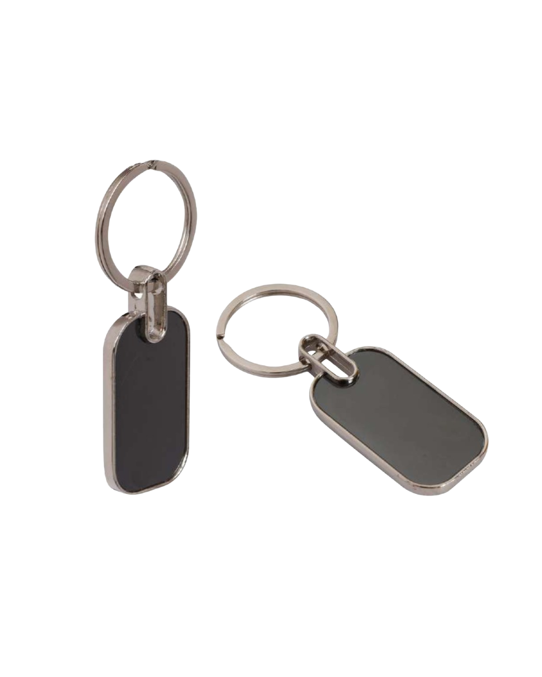 Oval Shaped Metal Keychain