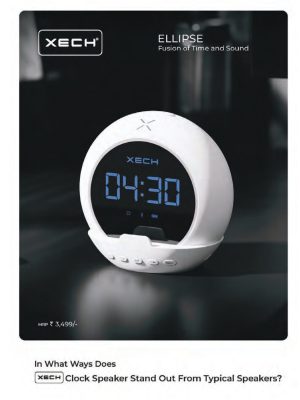 Xech Ellipse Digital Clock & Speaker