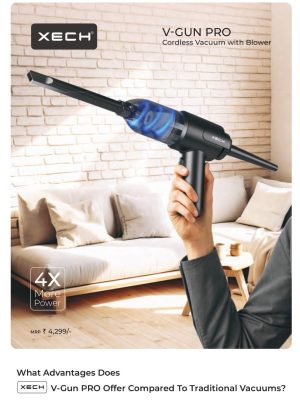Xech V Gun Pro Cordless Vaccuum And Blower