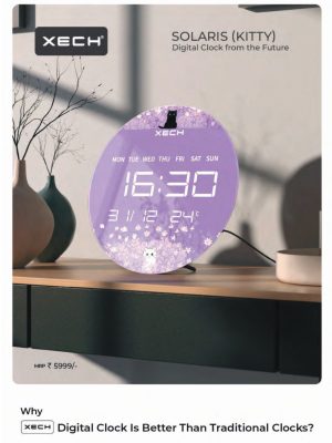 Xech Solaris Kitty Digital Clock